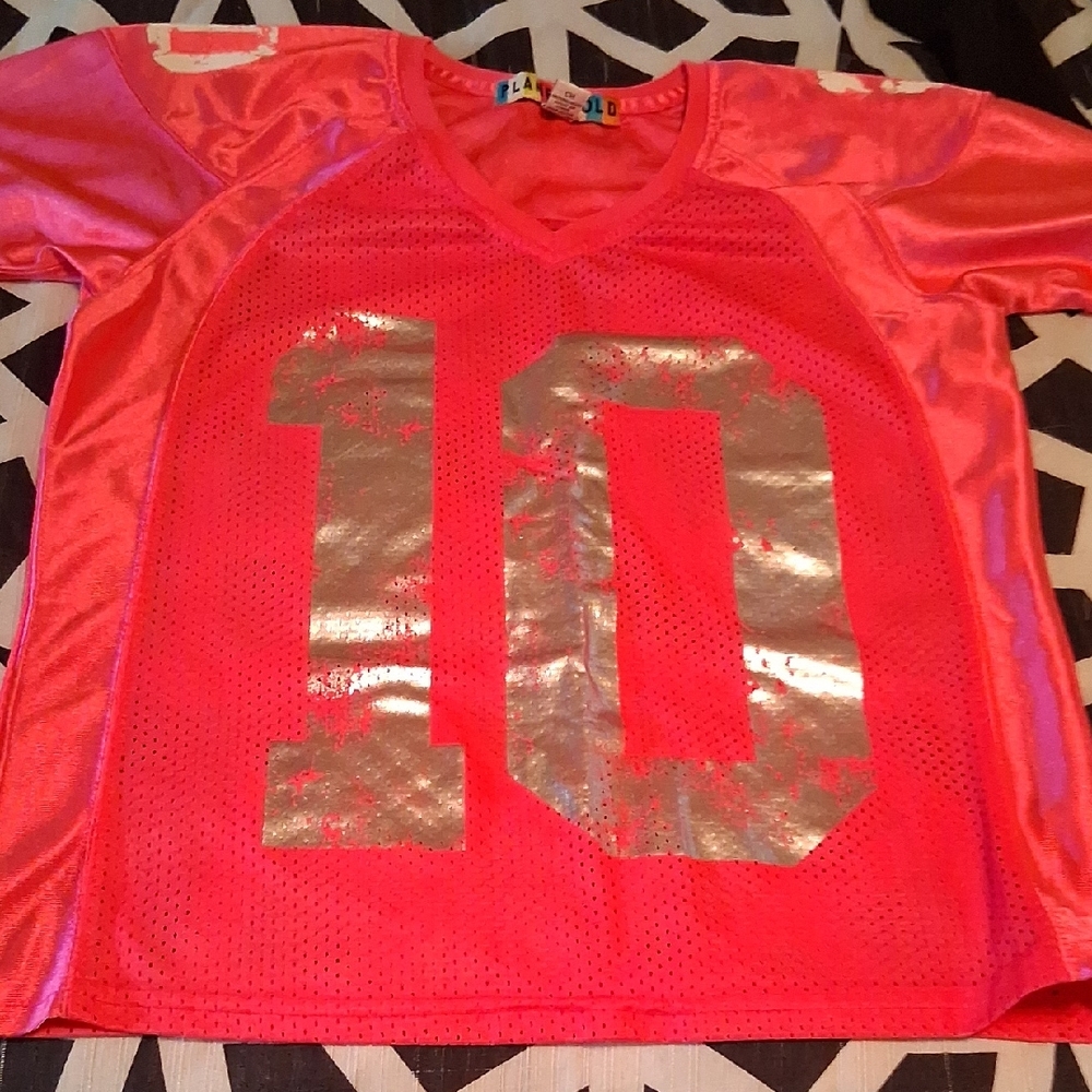 Womans Pink Sports Jersey Top